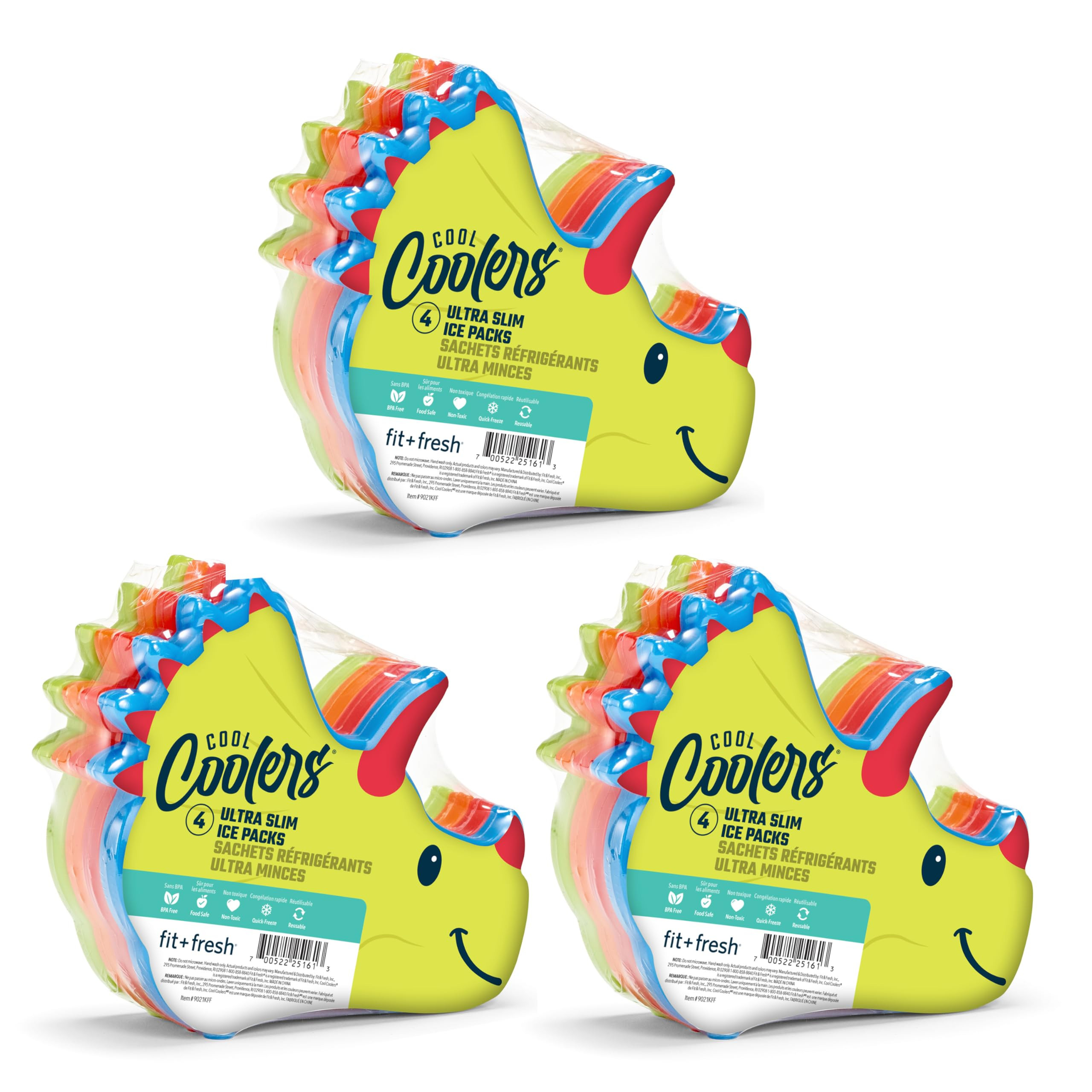 Fit & Fresh Shaped Slim Ice Packs, Dinosaur 12 Pack | Amazon (CA)