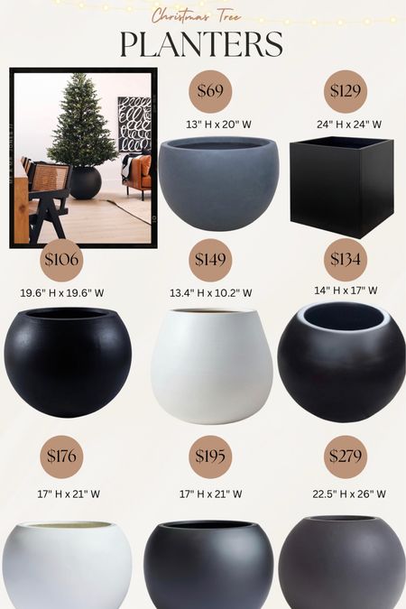 Planters for your Christmas tree! #meandmrjones the planter in the photo is the dark gray planter in size large. 

Christmas decor, modern Christmas decor, amazon Christmas decor, planter for Christmas tree, Christmas tree in a planter 

#LTKfindsunder50 #LTKHoliday #LTKhome