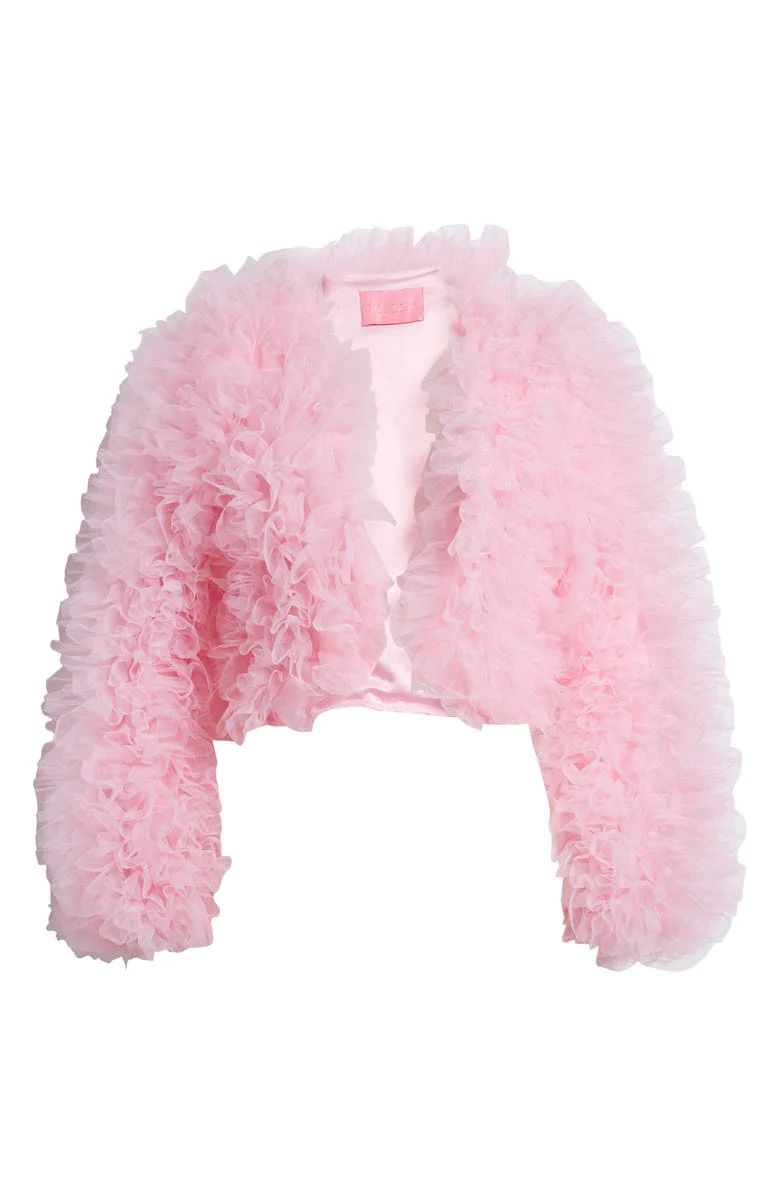 LOU-LOU PINK POM POM JACKET | Azalea Wang