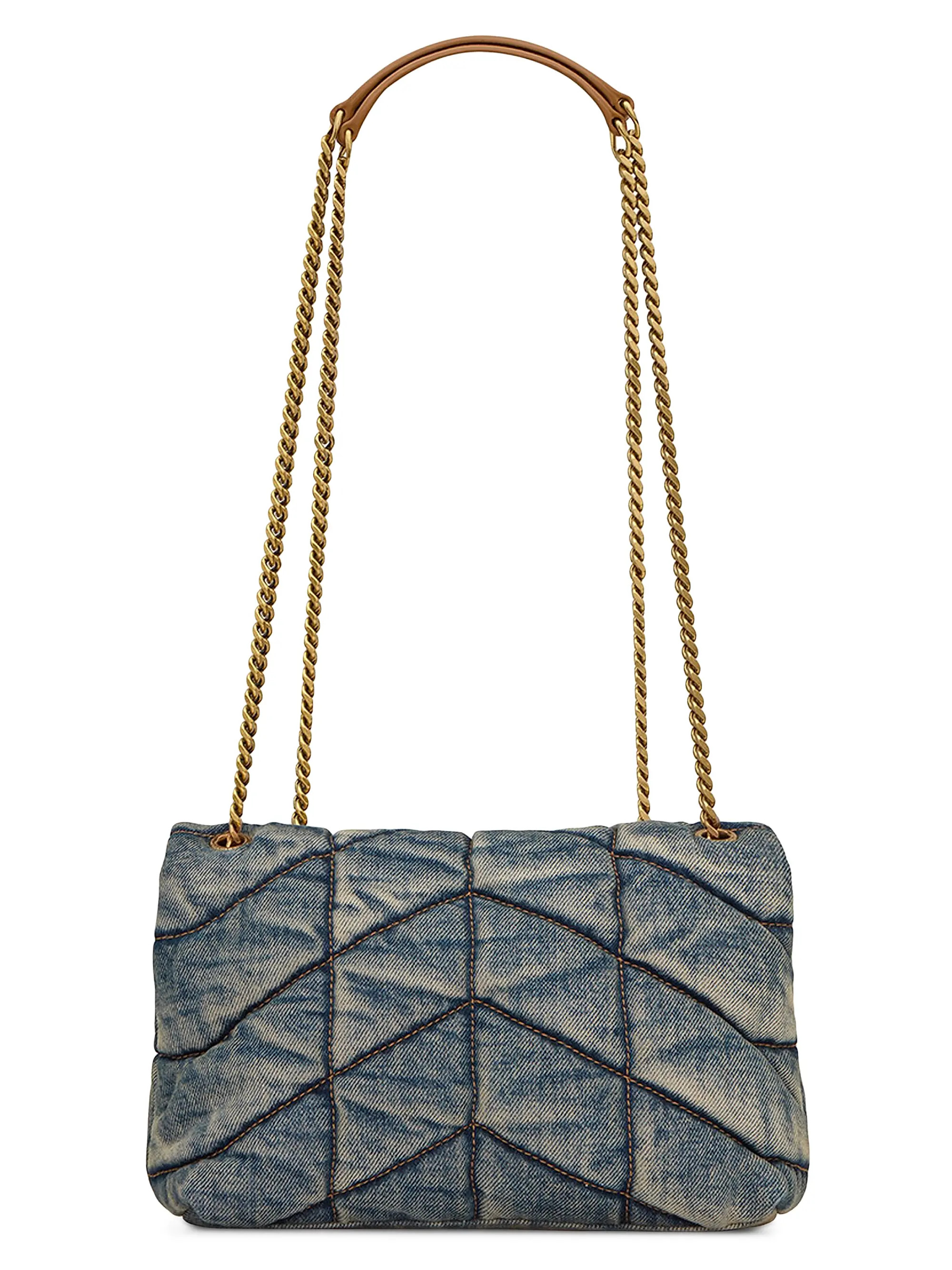 Puffer Toy Bag in Denim | Saks Fifth Avenue