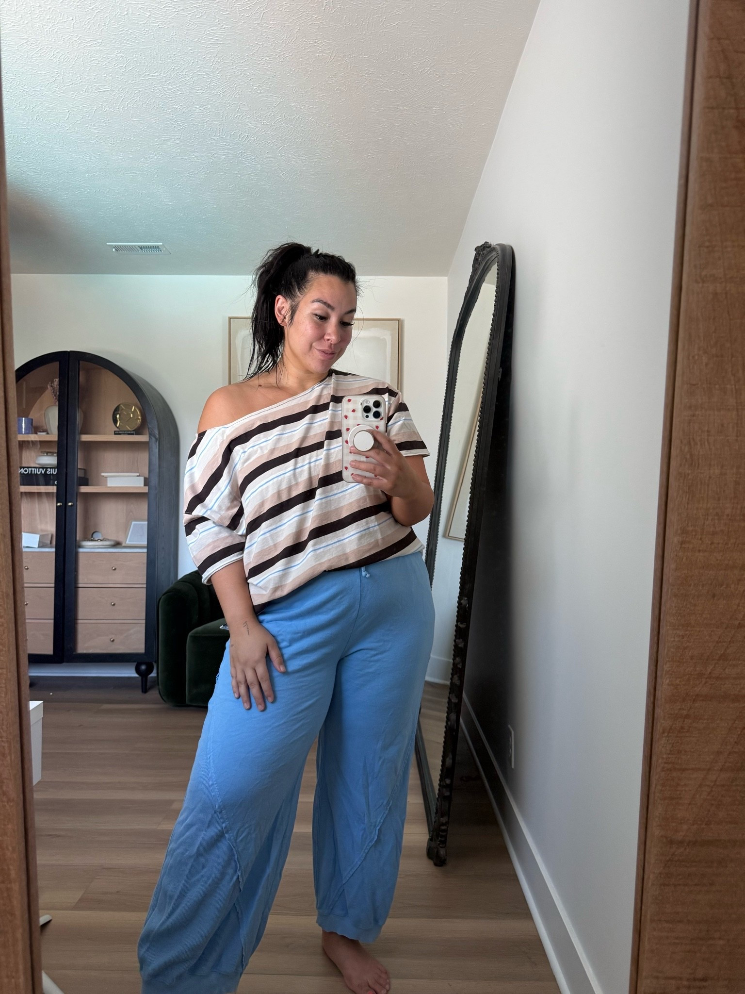 Size large joggers
Size xl stripe top fits oversized

#LTKootd #LTKgrwm #LTKMidsize
