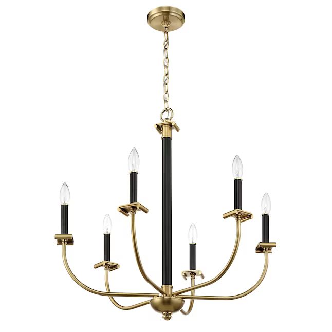 Craftmade Stanza 6-Light Flat Black Transitional Dry Rated Chandelier | Lowe's