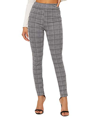 SweatyRocks Women's Casual Skinny Leggings Stretchy High Waisted Work Pants | Amazon (US)