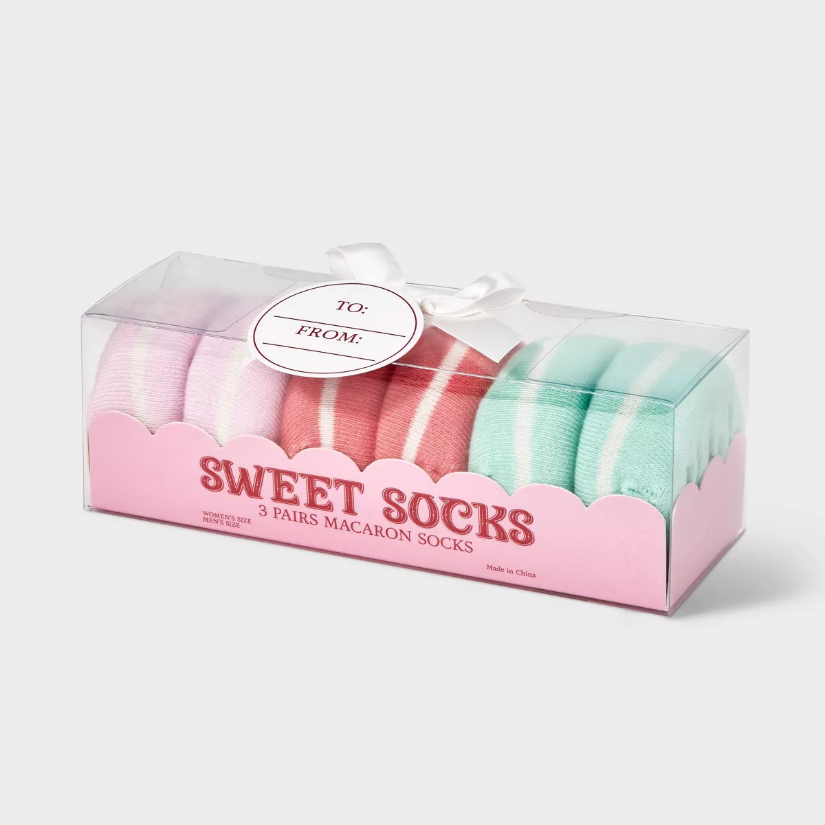 Adult Macaron 3pk Crew Socks - Pink/Coral/Mint One Size Fits Most | Target