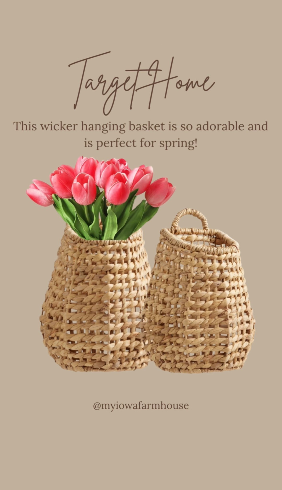 I love this wicker hanging basket from target! It’s under $30 and would look so cute with flowers in it!

#LTKSeasonal #LTKHome