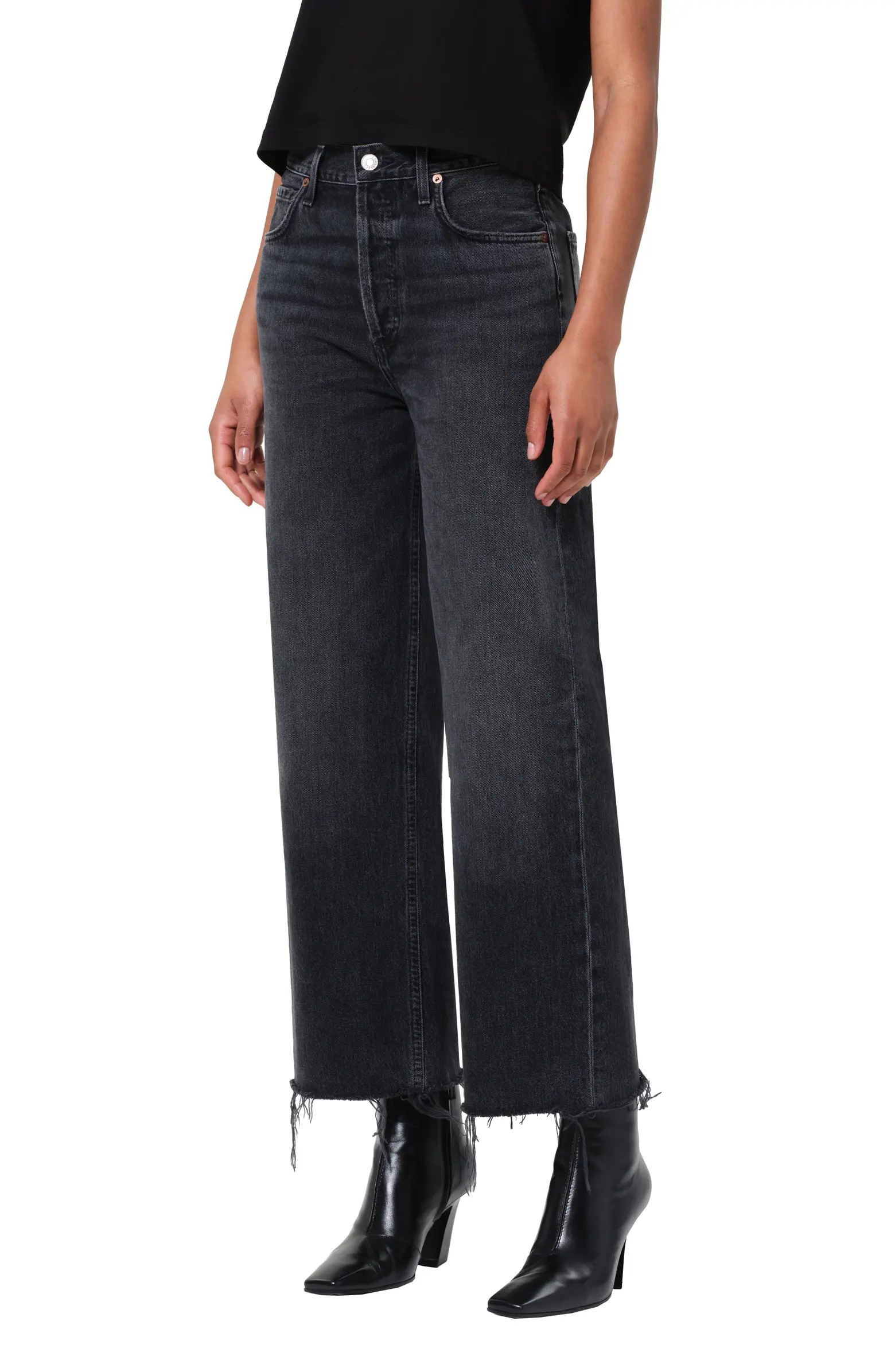 Ren High Waist Ankle Wide Leg Jeans | Nordstrom