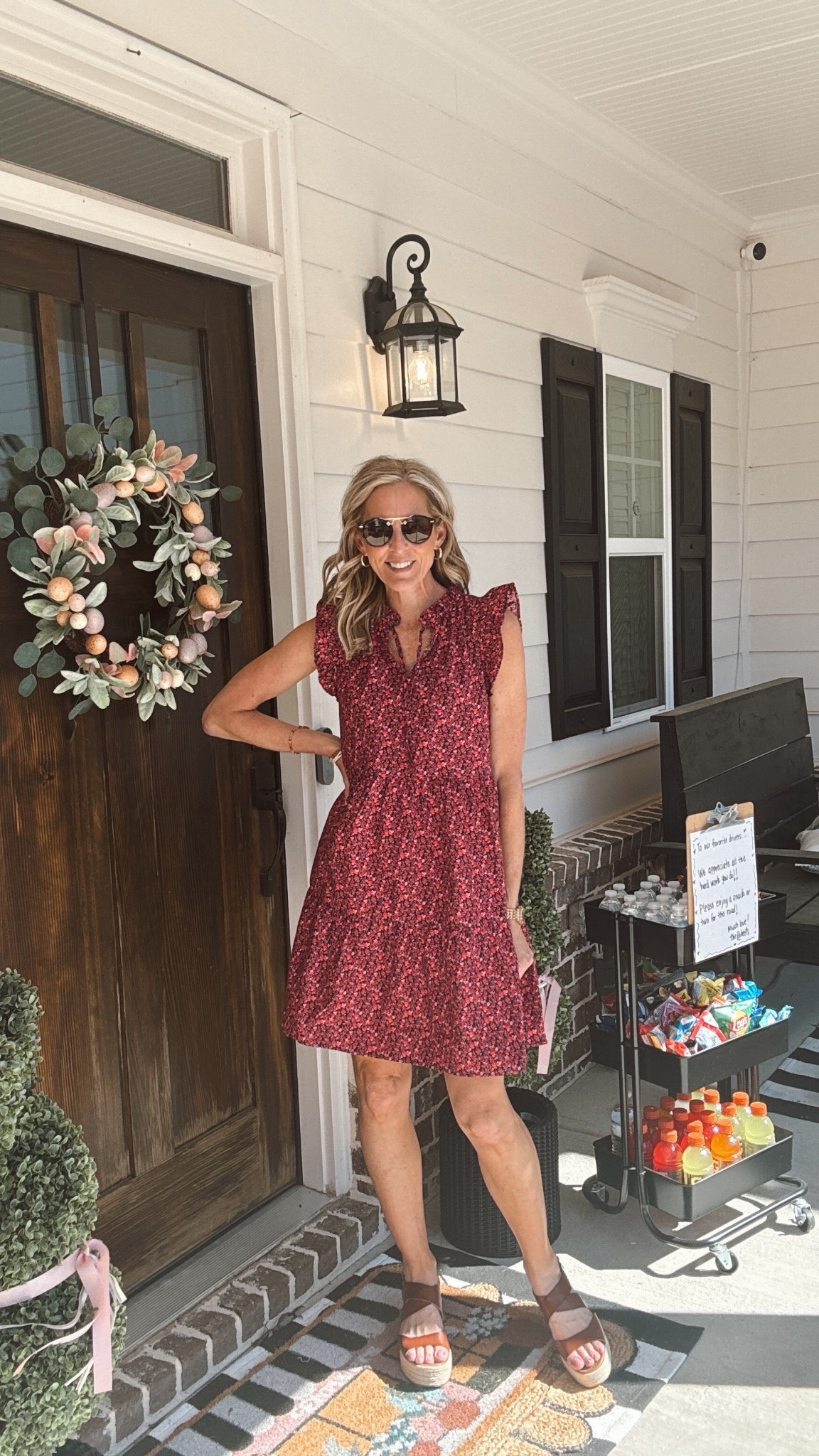Another Time and Tru stunner this dress is under $20 comes in so many colors and is absolutely perfect for spring… Packets lined and ready to go!! Wearing an XS 
