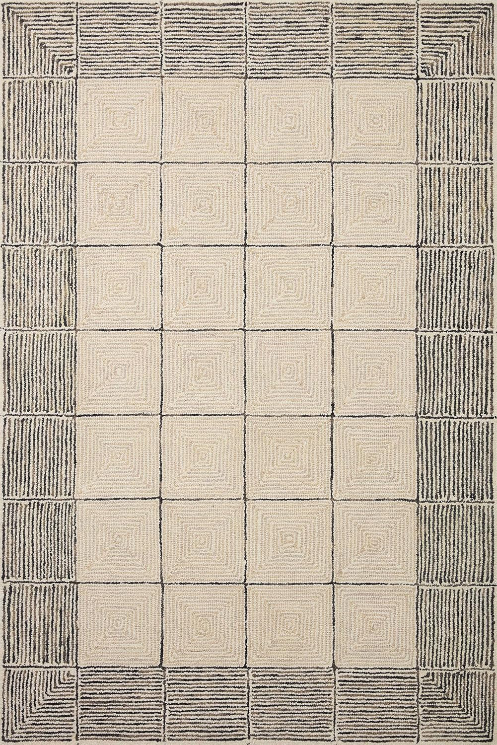 Loloi Chris Loves Julia x Francis Collection FRA-02 Area Rug 5'-0" x 7'-6" Cream/Black Rectangula... | Amazon (US)