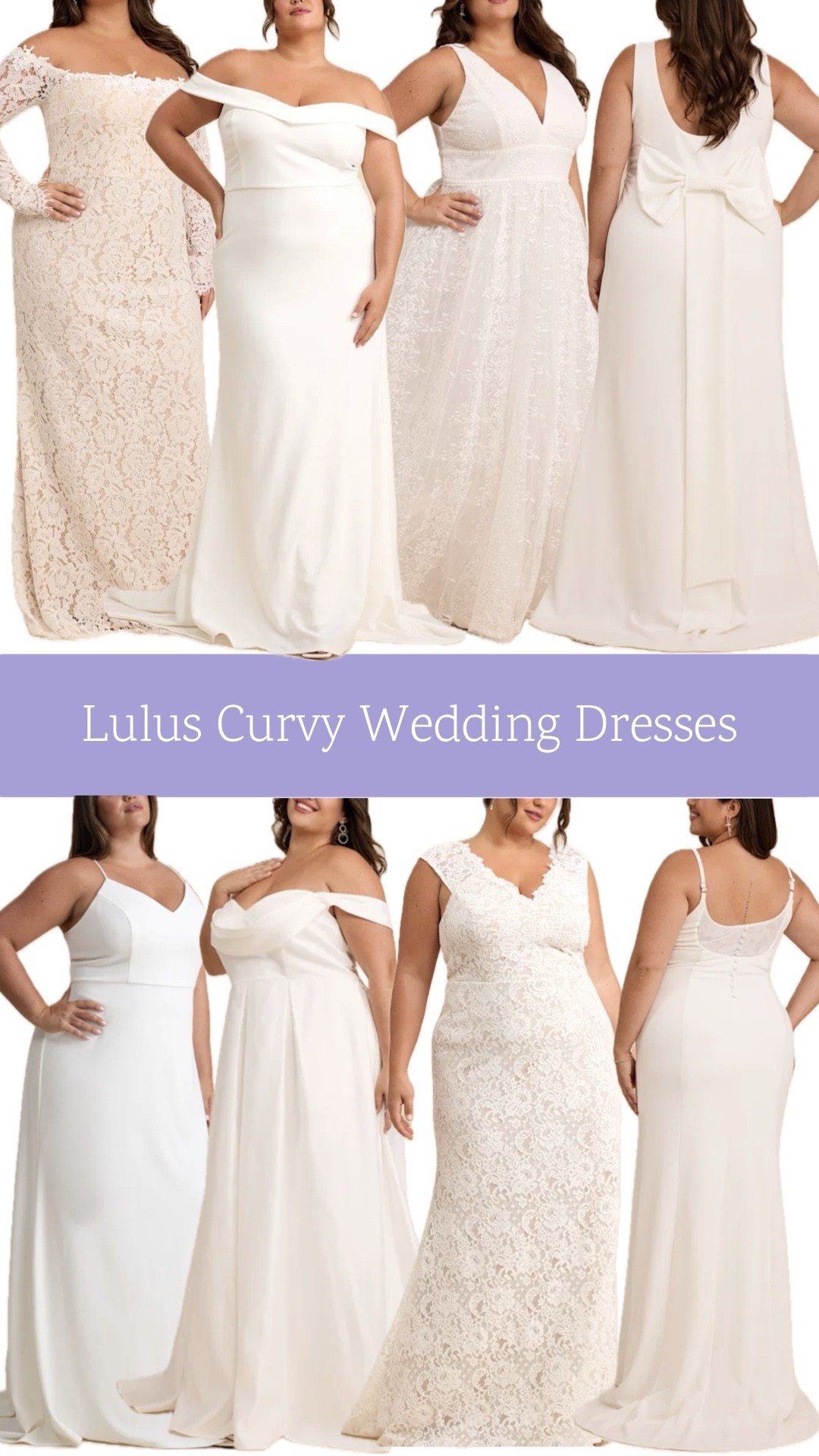 Affordable white plus size bridal dresses at Lulus.

Reception dress, courthouse elopement dress, long white dress, minimalist wedding dress, microwedding dress. rehearsal dinner dresses, after party dresses, reception dresses, curvy bride, plus size fashion. 

#LTKPlusSize #LTKWedding #LTKSeasonal
