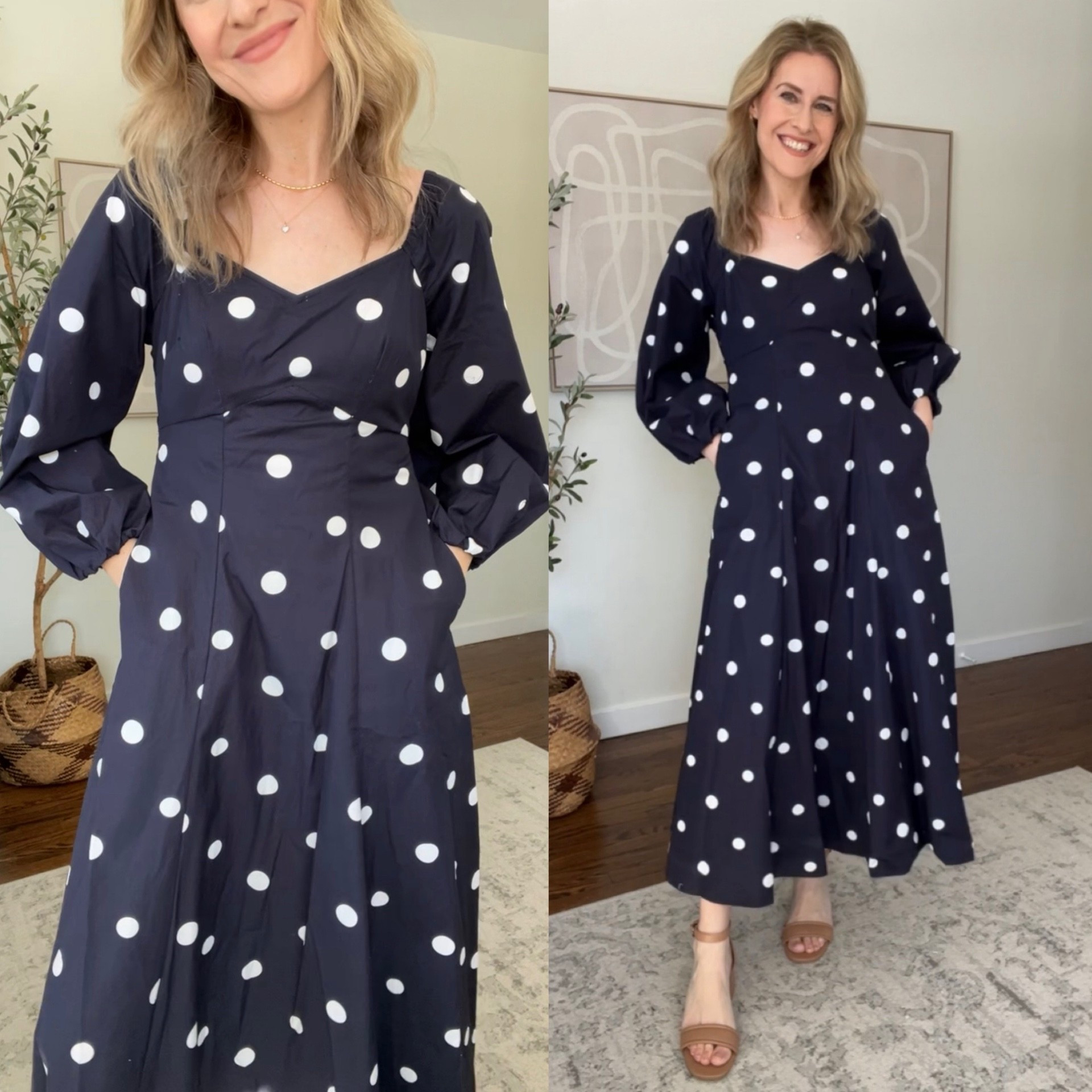 Walmart dress now $22! Cotton, long sleeves, pockets, fits true to size I’m in a small. Beautiful, looks like Anthro or JCrew! #walmartfashion 