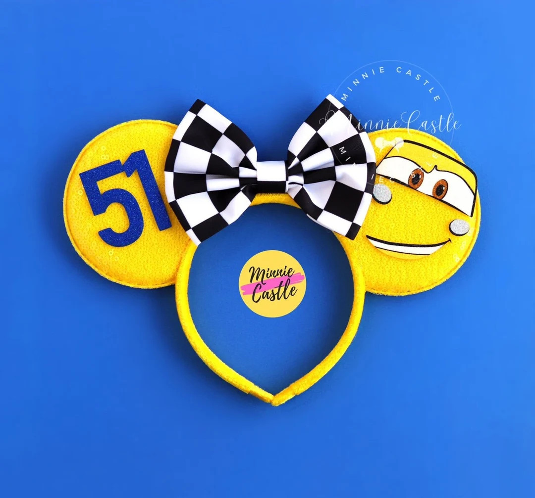 Cars Ears, Mickey Ears, Cars Mickey Ears, Minnie Ears, Race Cars Mouse Ears, Mouse Ears Headband,... | Etsy (US)