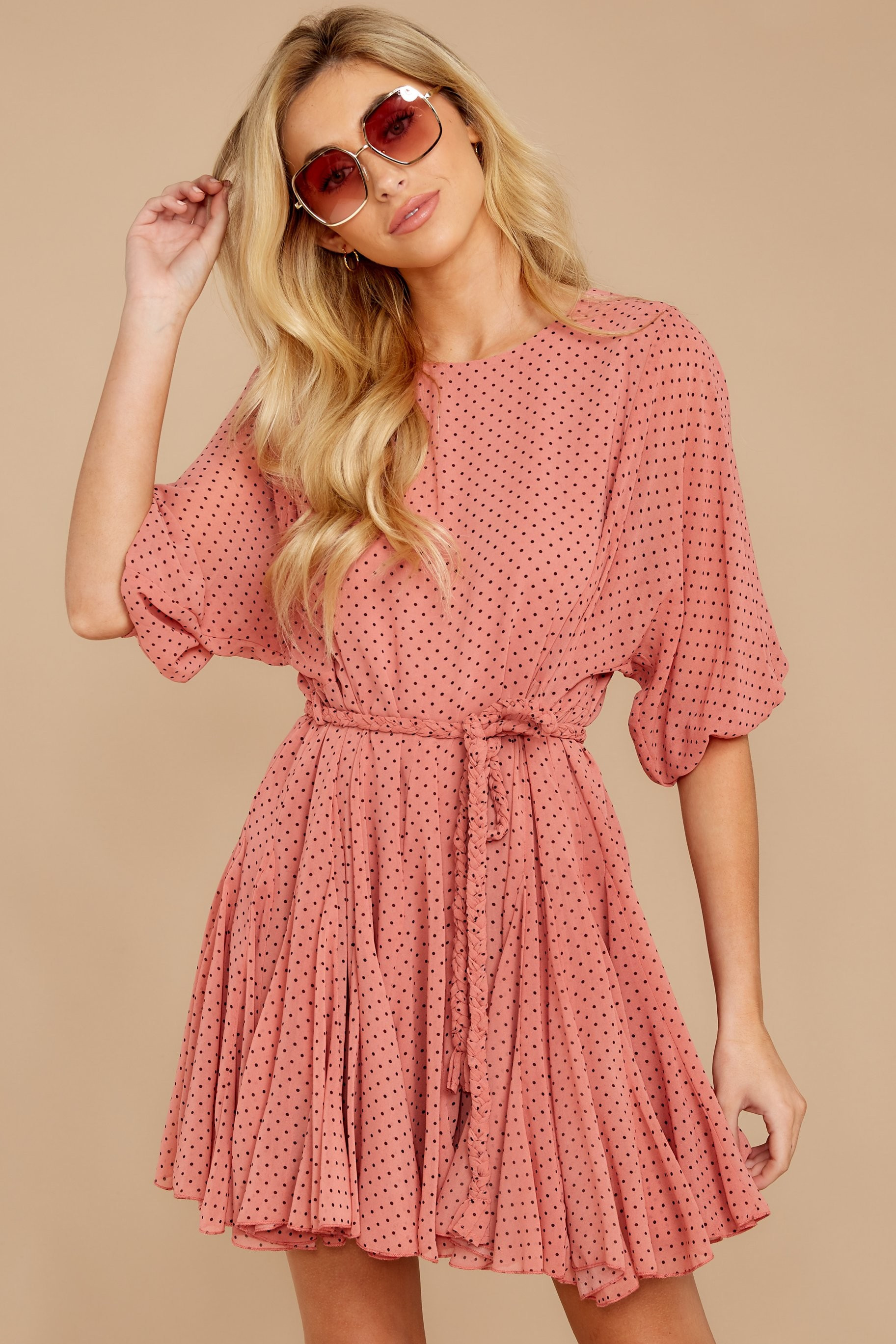 Inner Circle Pink Polka Dot Dress | Red Dress 