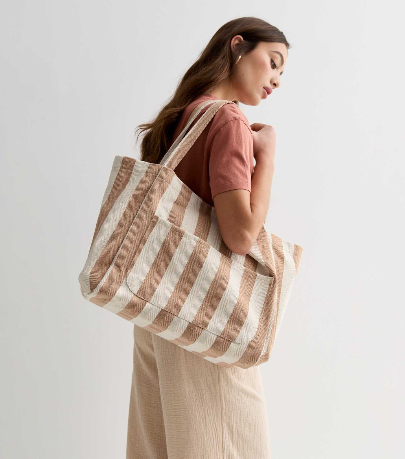 Brown Stripe Slouch Tote Bag
						
						Add to Saved Items
						Remove from Saved Items | New Look (UK)