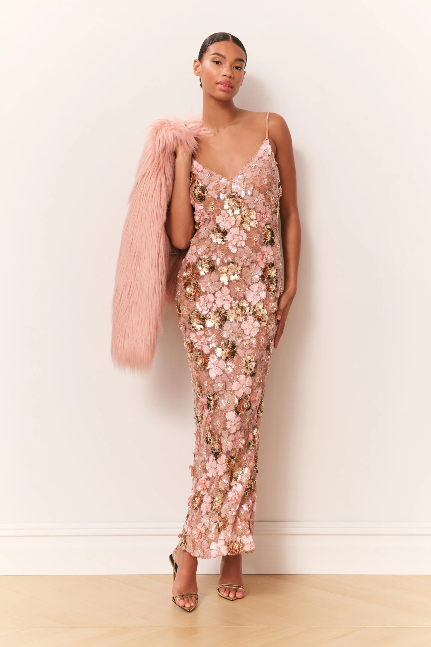 Fleurina Sequin Floral Maxi Dress | LoveShackFancy