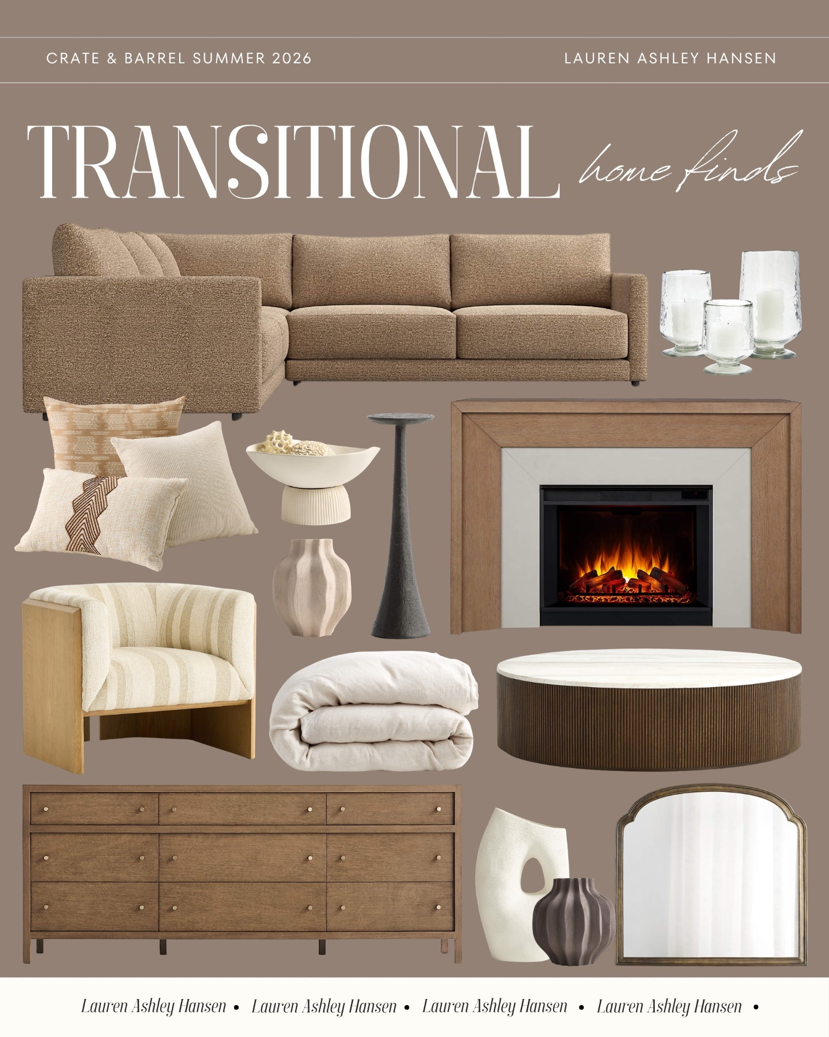 These new summer arrivals at Crate & Barrel are gorgeous! Warm earthy tones and natural wood finishes paired with organic textures and materials—an all around transitional dream! 

#LTKHome