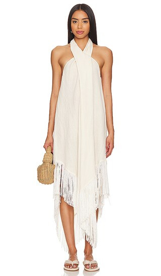 Kate Fringe Cover Up in Ivory | Revolve Clothing (Global)