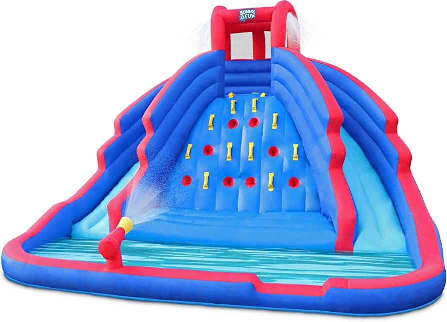 SUNNY & FUN Ultra Climber Inflatable Water Slide Park – Heavy-Duty for Outdoor Fun - Climbing W... | Amazon (US)