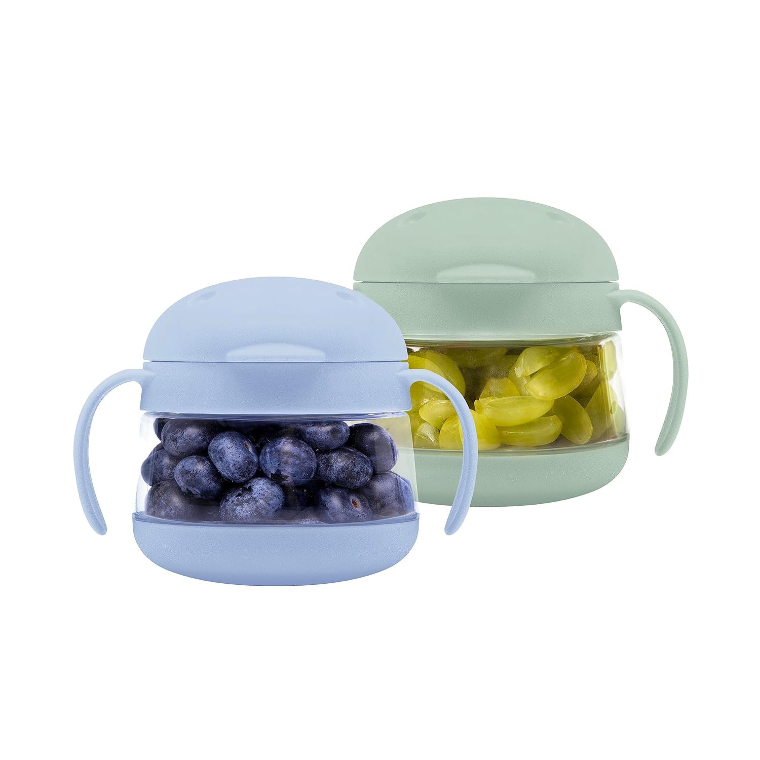 Ubbi Tweat No Spill Snack Container for Kids, BPA-Free, Toddler Snack Container, Sage & Blue | Amazon (US)
