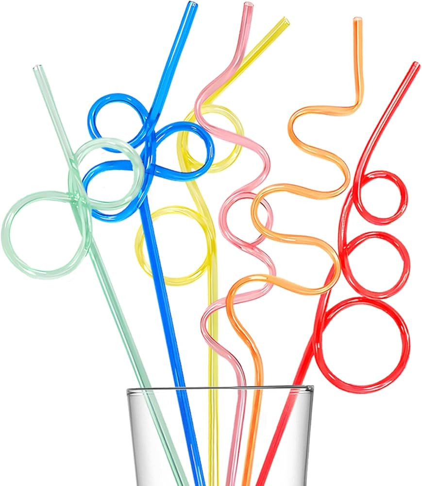 Summer Beach Pool Party Supplies Decorations-30PCS Crazy Straws for Kids Birthday Party Favors De... | Amazon (US)