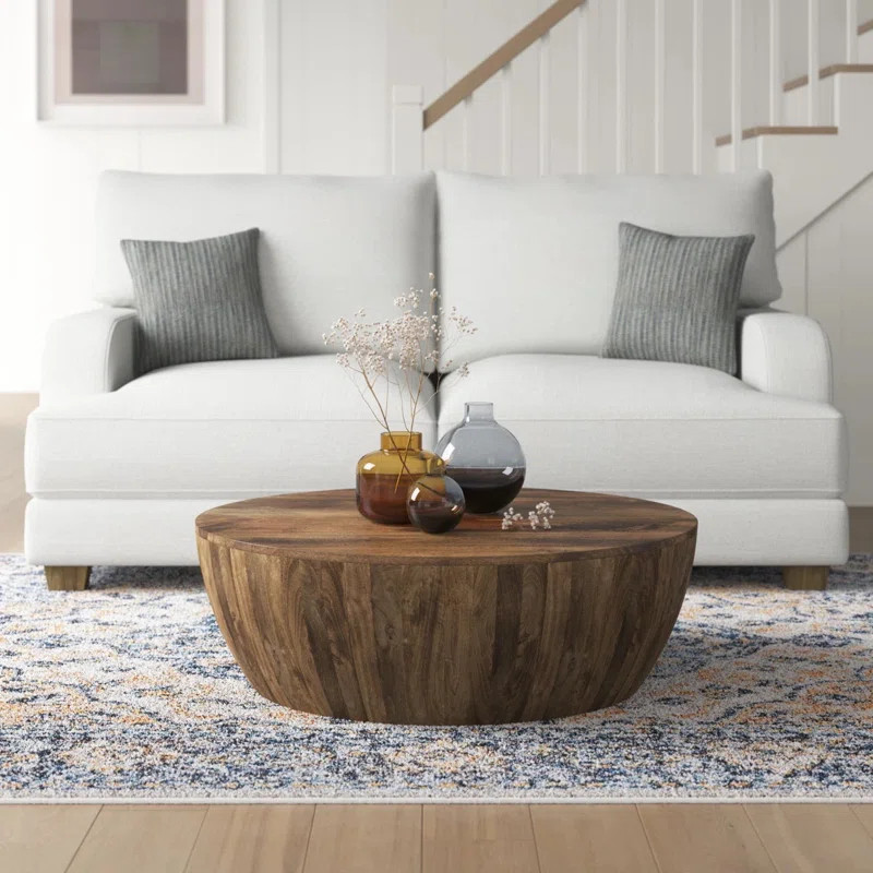 Vivenne Solid Wood Drum Coffee Table | Wayfair North America