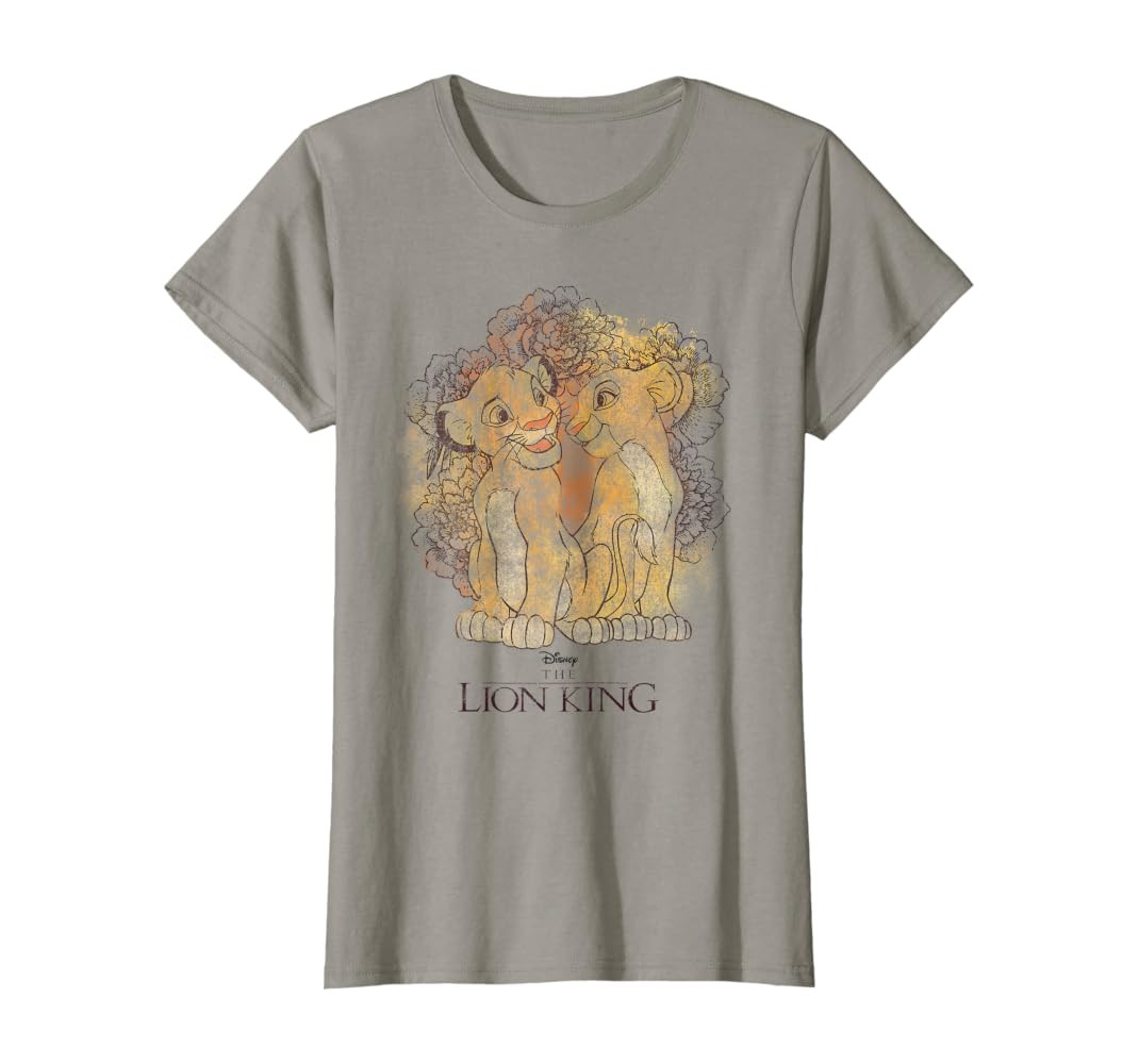 Disney Lion King Simba and Nala Watercolor Graphic T-Shirt T-Shirt | Amazon (US)