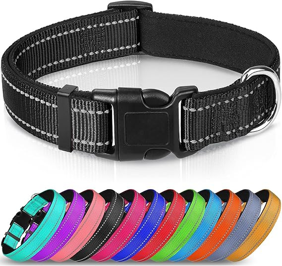 Joytale Reflective Dog Collar,Soft Neoprene Padded Breathable Nylon Pet Collar Adjustable for Pup... | Amazon (US)