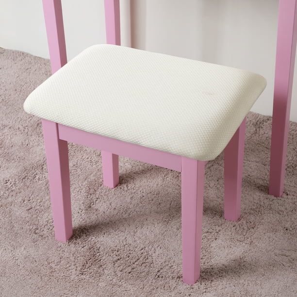 Roundhill FurnitureRoundhill Furniture Moniya Wood Vanity Table and Stool Set, PinkUSD$129.00(4.6... | Walmart (US)