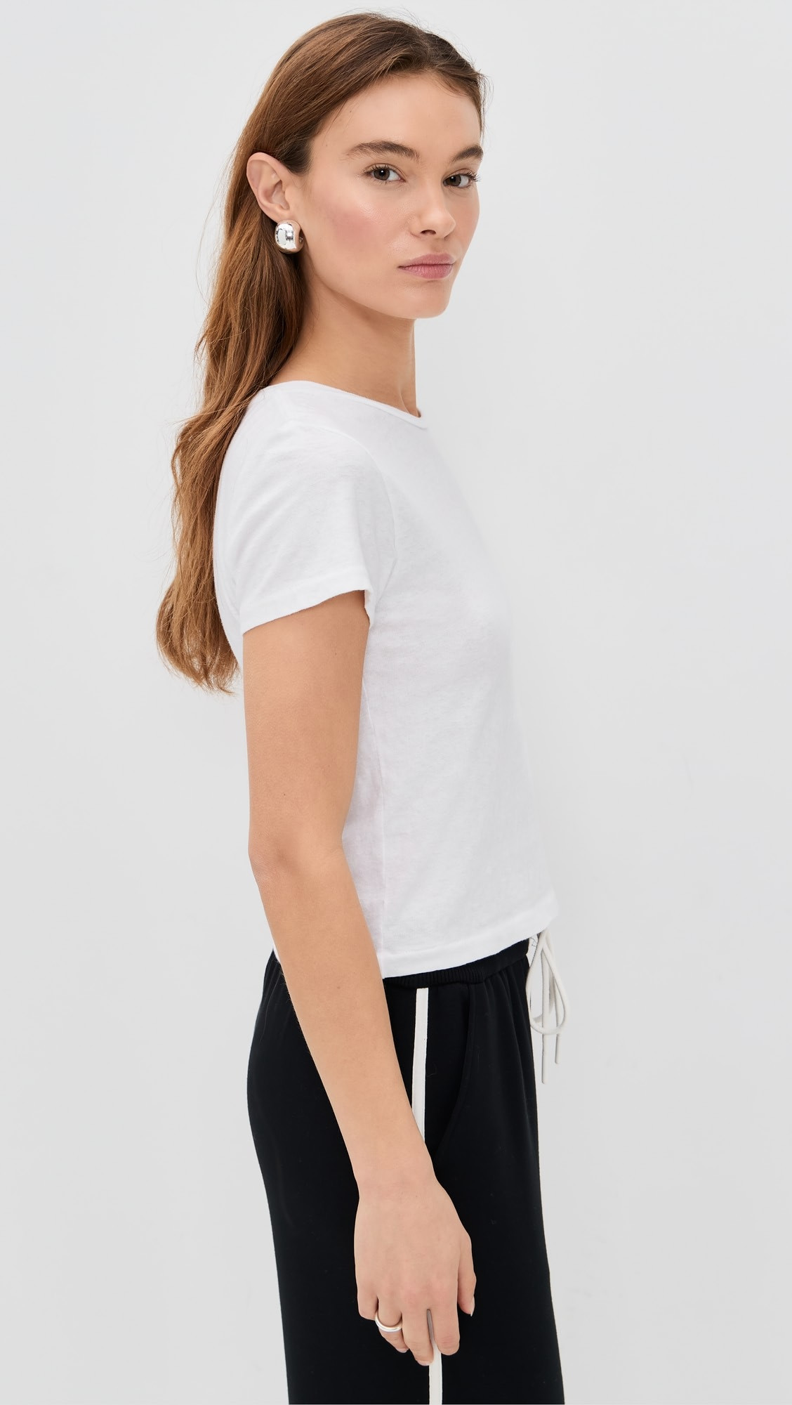 perfectwhitetee Lisa Recycled Cotton Slim Crew Tee | Shopbop | Shopbop