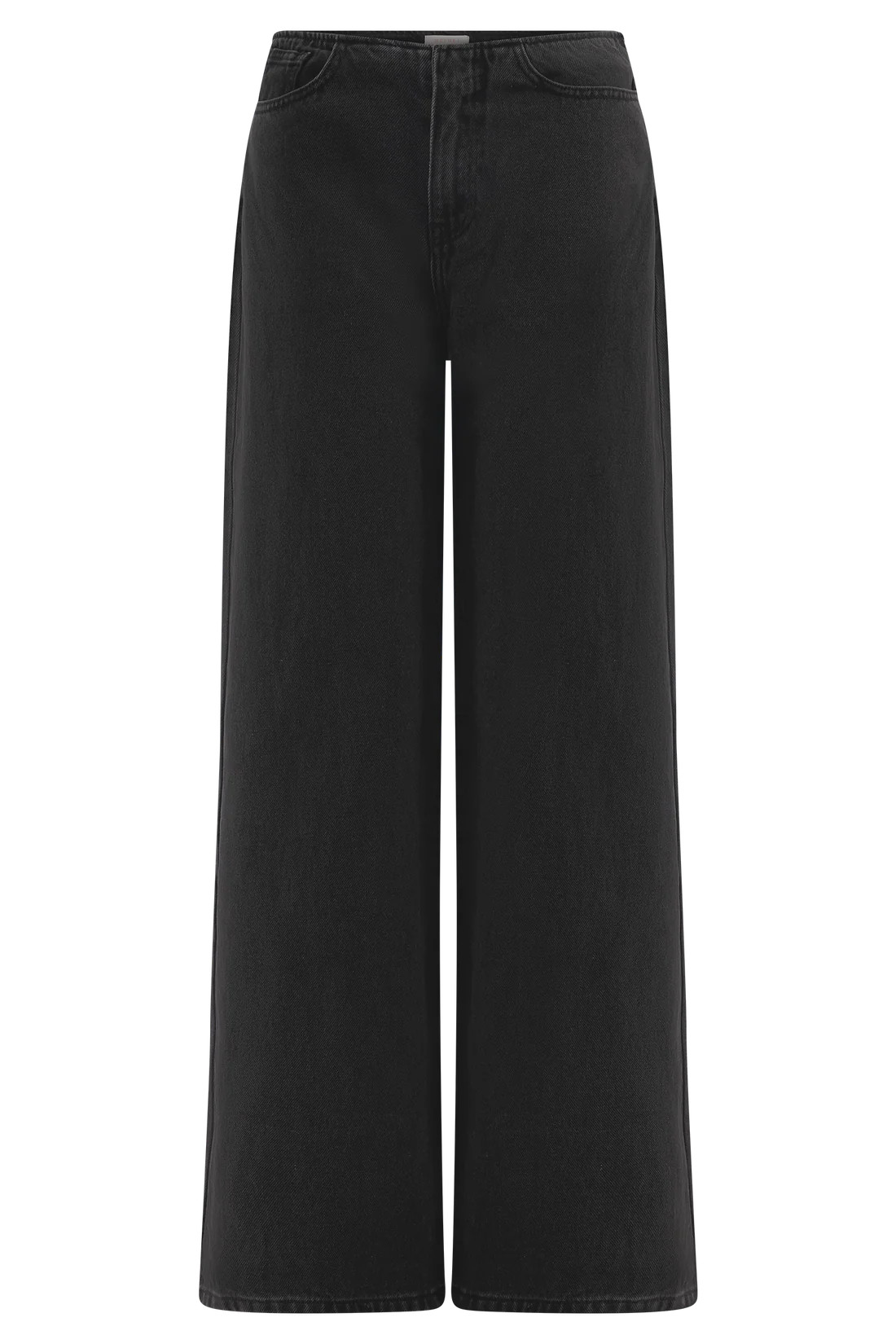 Caitlin Mid Rise Denim Flare Jeans - Washed Black | MESHKI US
