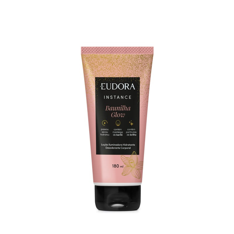 Loção Iluminadora Hidratante Desodorante Corporal Instance Baunilha Glow 180ml | Eudora | Eudora (BR)