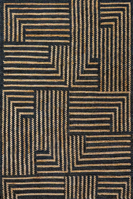 Black Grassland Handwoven Jute Area Rug | Rugs USA