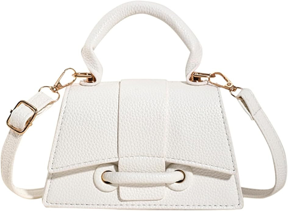Ayliss Micro Mini Crossbody Handbag Women's Purse Clutch Cute Mini Trendy Bag Top Handle PU Leath... | Amazon (US)
