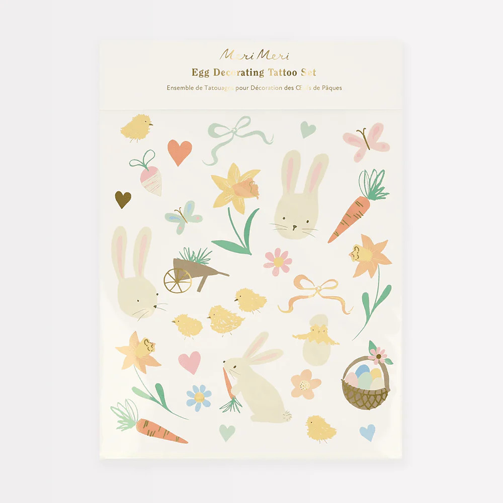 Meri Meri Easter Icons Egg Decorating Tattoo Set | Shop Sweet Lulu