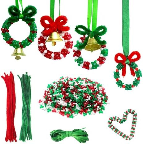 1610 Pcs Christmas Beaded Ornament Kit Adults with Beads Bracelet Making Diy Handmade Beads Xmas ... | Amazon (CA)