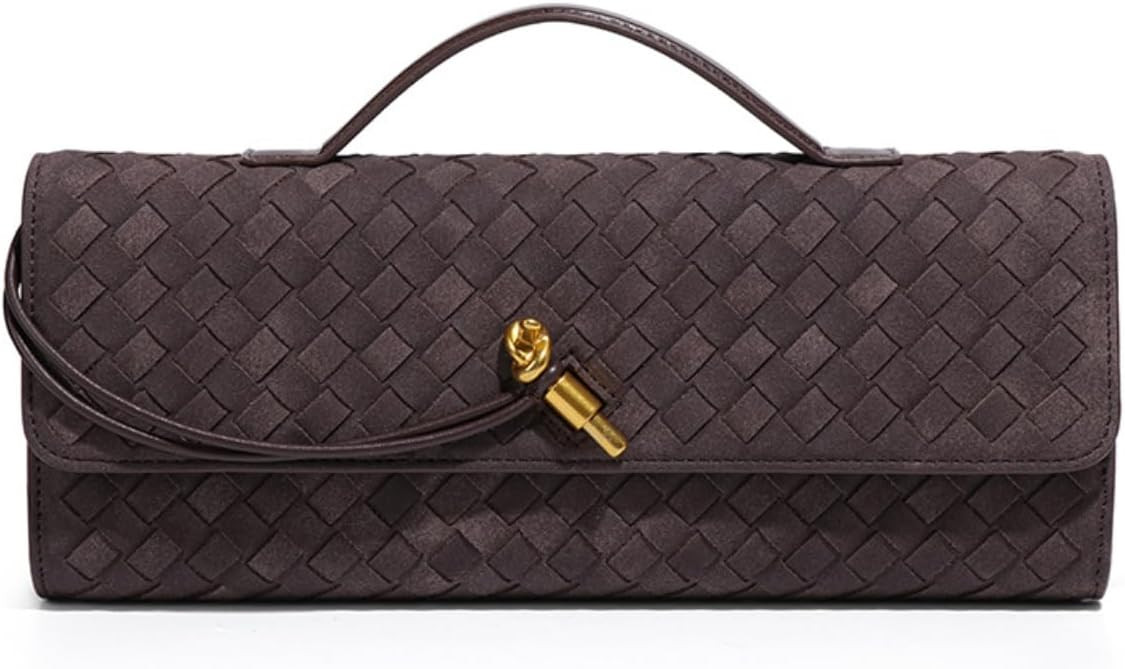 Suede Woven Evening Clutch Purses Women Crossbody Shoulder Hobo Handbag | Amazon (US)
