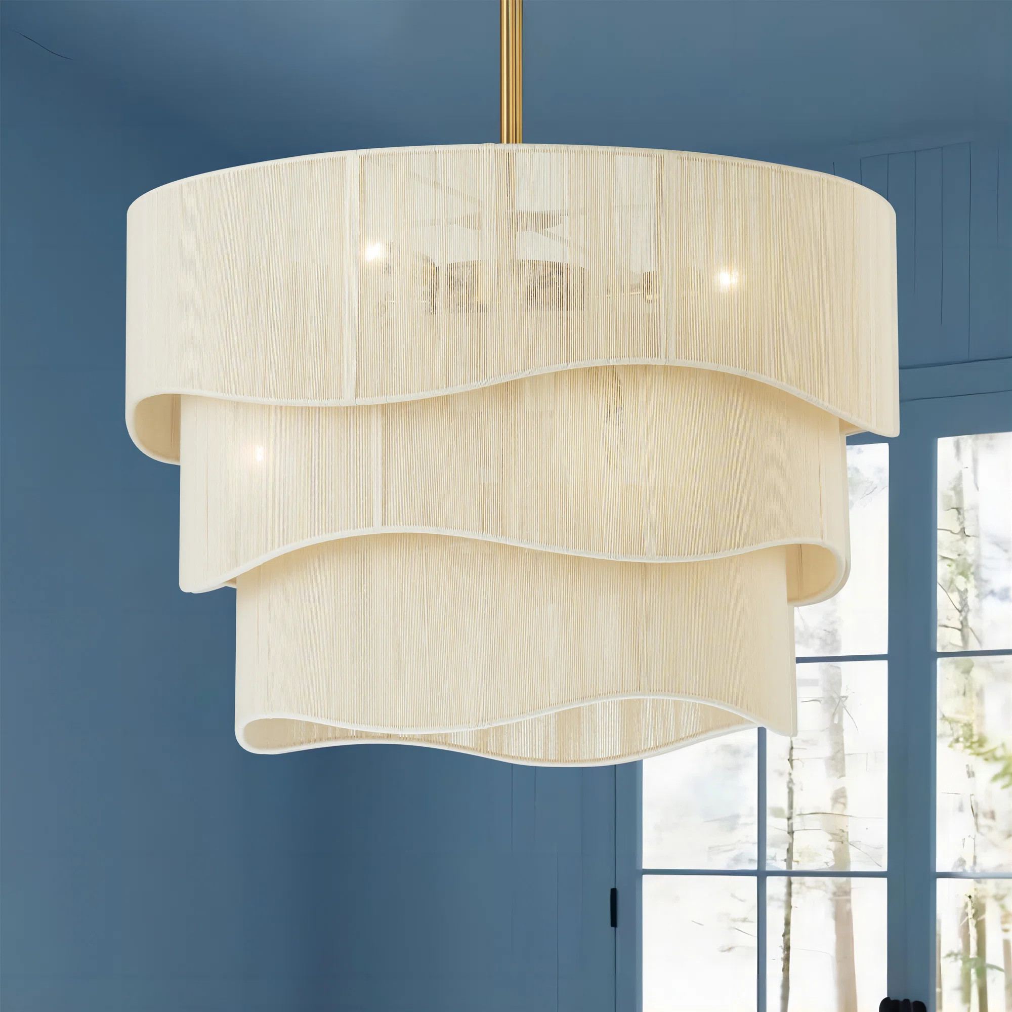 Ashli 6-Light Boho Dimmable Tiered Drum Chandelier | Wayfair North America
