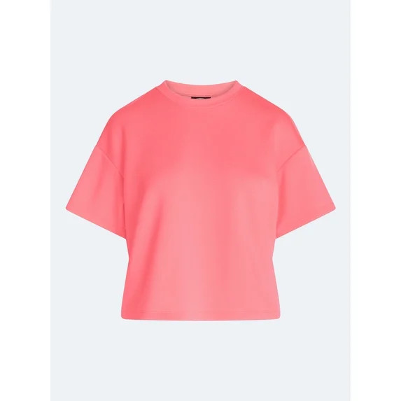 Scoop Women's and Women's Plus Scubaknit Tee with Short Sleeves, Sizes XS-4X | Walmart (US)