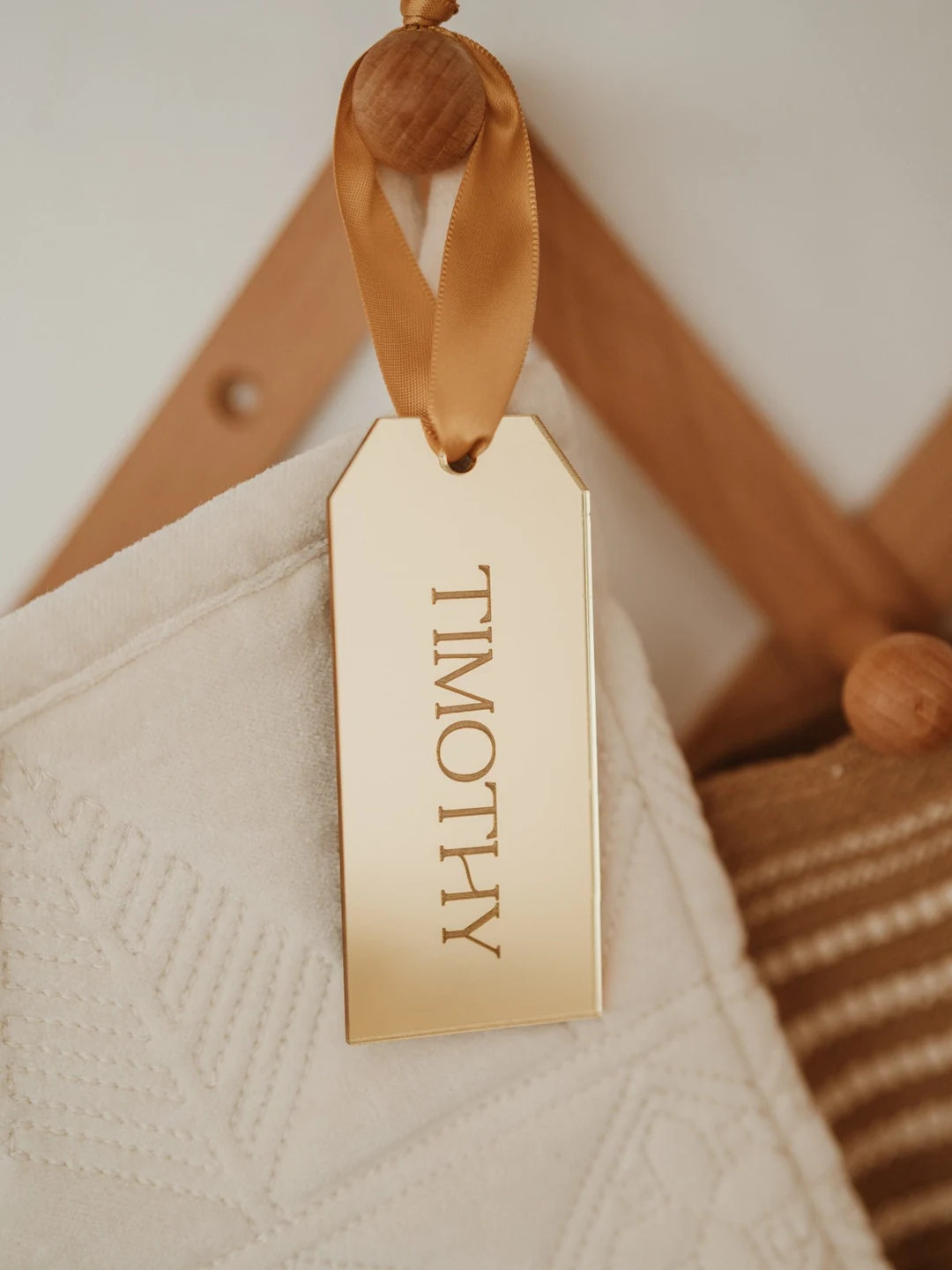 Stocking Name Tag, Personalized Stocking Tag, Wooden Stocking Name Tag, Acrylic Name Tag, Name Ta... | Etsy (US)