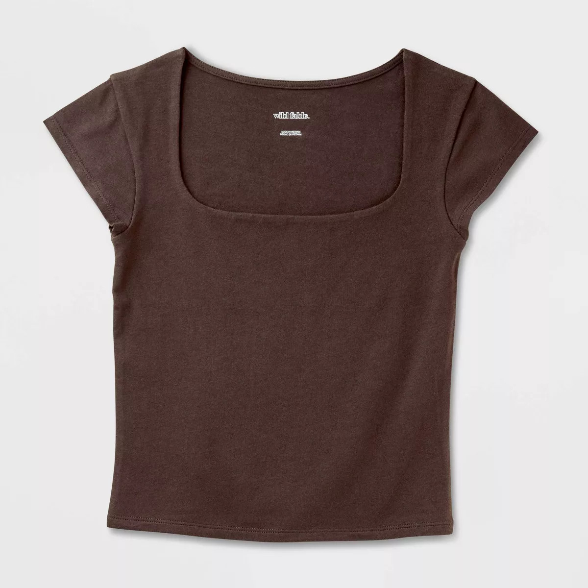 Women's Slim Fit Short Sleeve Square Neck T-Shirt - Wild Fable™ | Target