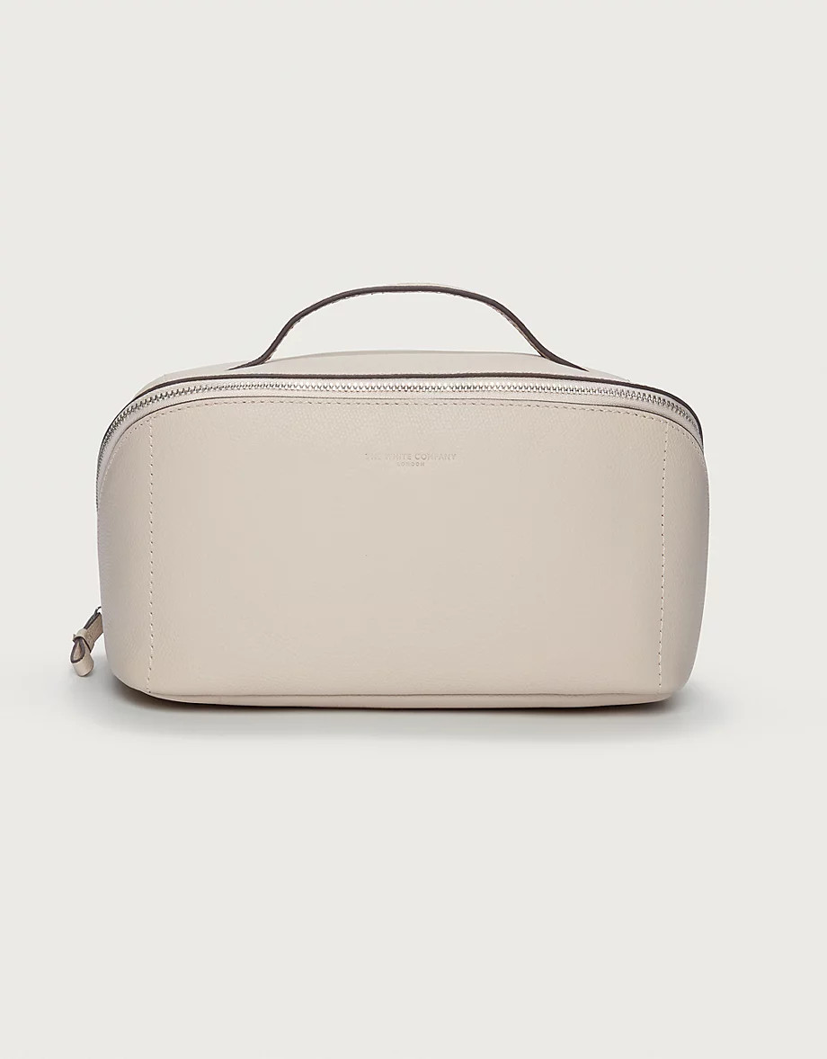 Saffiano Leather Fold Out Make Up Case | The White Company UK & ROW