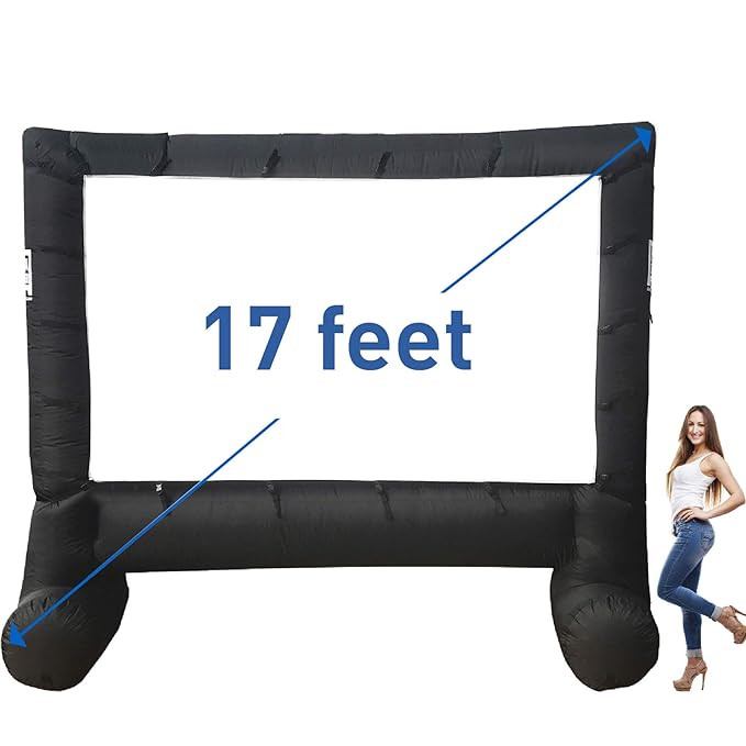 EasyGo Products 17' Inflatable Mega Movie Screen - Canvas Projection Screen for Outdoor Parties -... | Amazon (US)