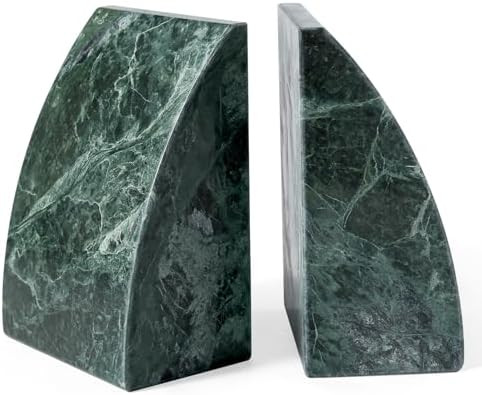 Koville Marble Bookends for Shelves, 8Lbs Large Stone Bookends for Heavy Books, Non-Slip Heavy Du... | Amazon (US)