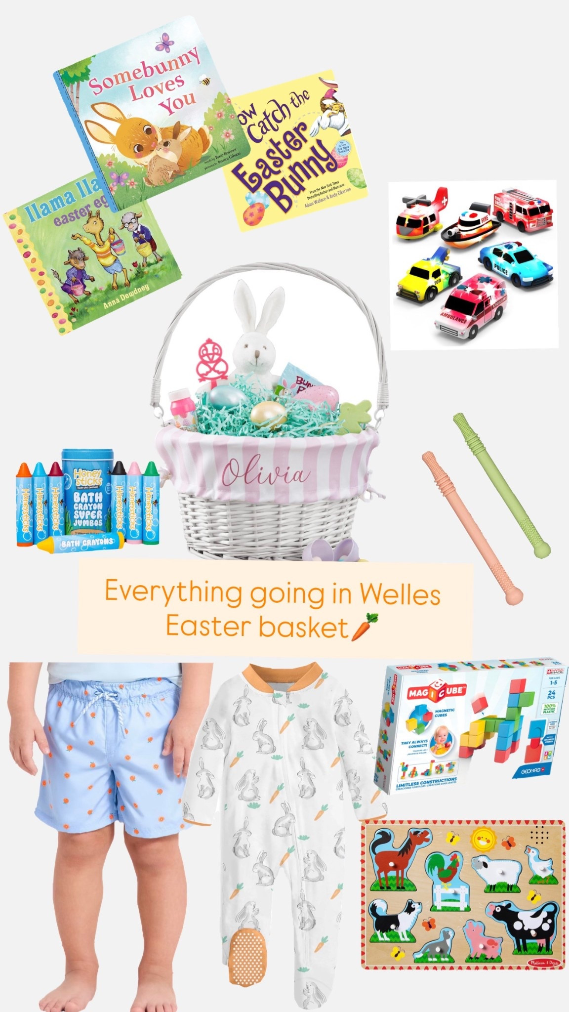 Everything going into my one year old boys Easter basket that you can still get by Easter! 🥕

Easter basket ideas 

#LTKSeasonal #LTKKids #LTKmomlife
