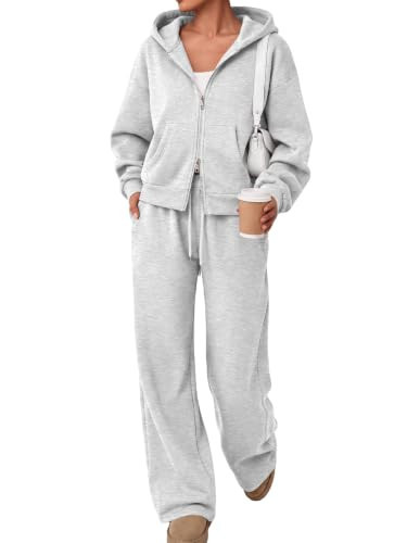 Trendy Queen Womens 2 Piece Zip Up Sweat Sets Lounge Fall Sweatsuits 2026 | Amazon (US)