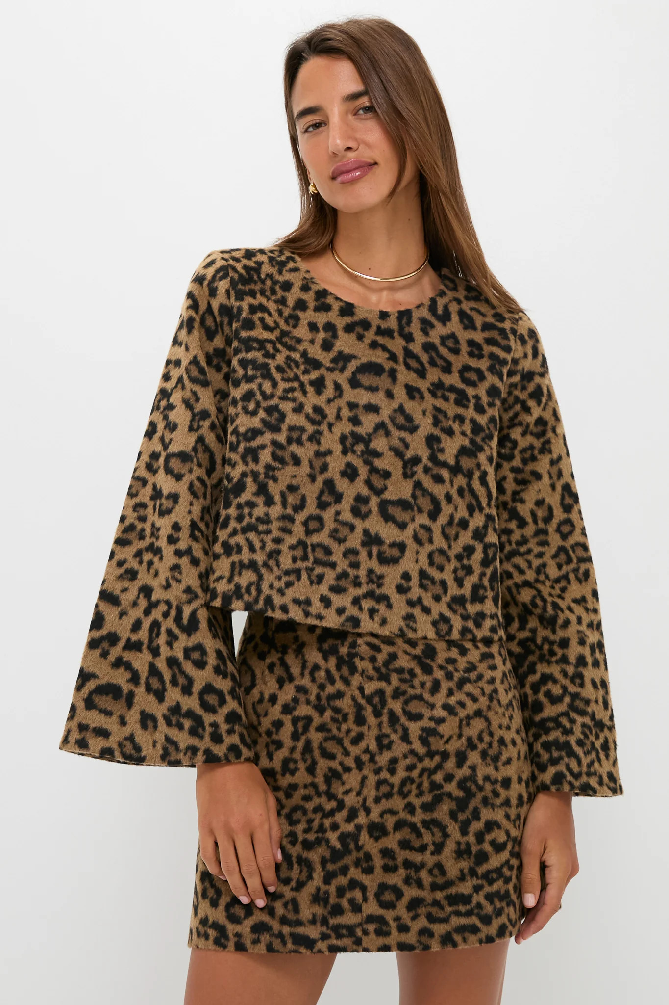 Leopard Brushed Wool Maxine Top | Tuckernuck (US)