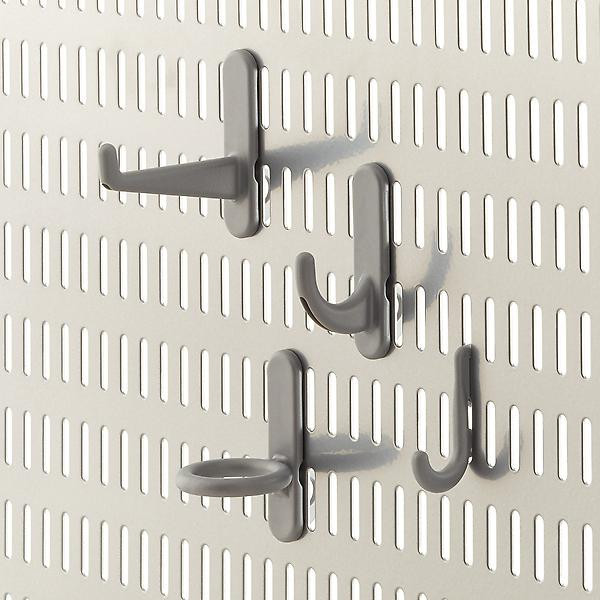 Elfa Platinum Utility Pegboard Hook Multi-Pack of 12 | The Container Store