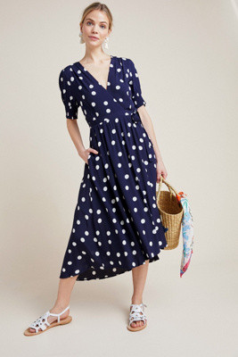 Polka Dot Wrap Dress | Anthropologie (US)