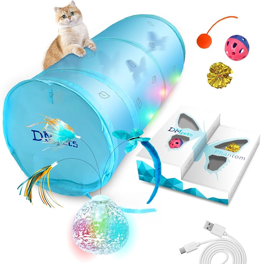 Migipaws Cat Toys, Interactive Cat Toy for Indoor Cats Play Moving Shadow of Butterfly Feather Pr... | Amazon (US)