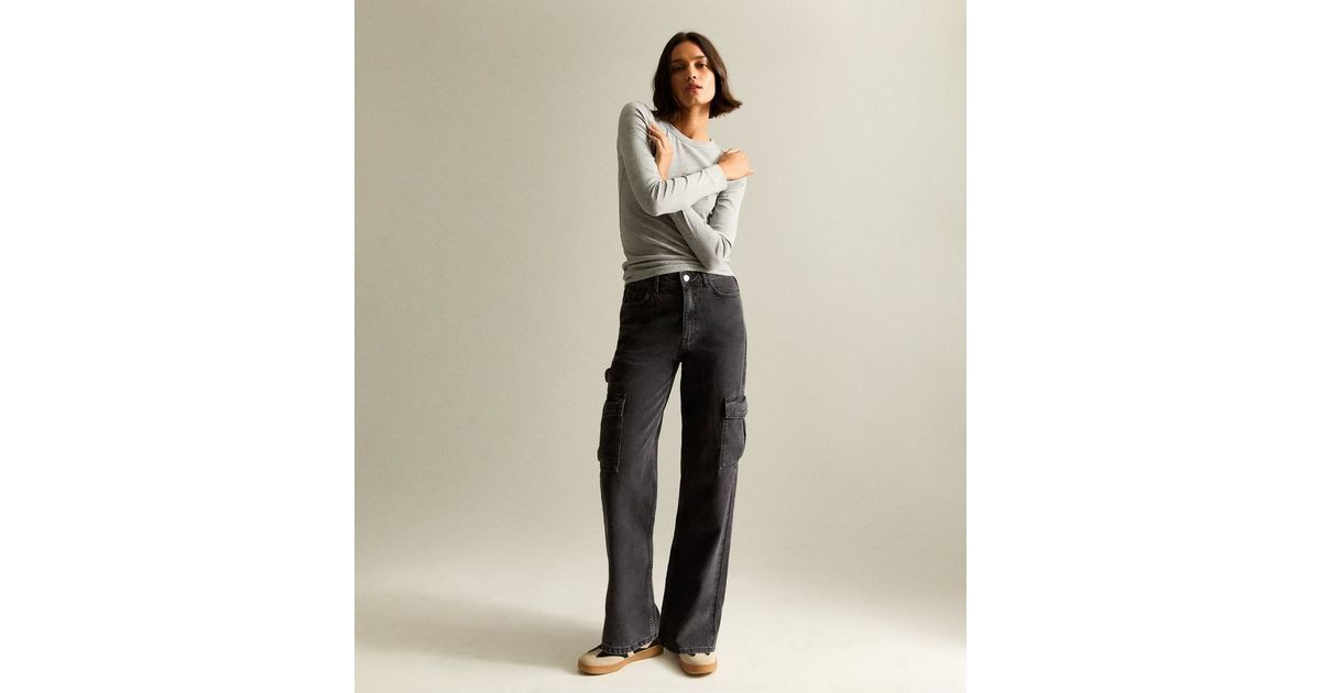 Black High Waist Cargo Jeans | New Look | New Look (UK)