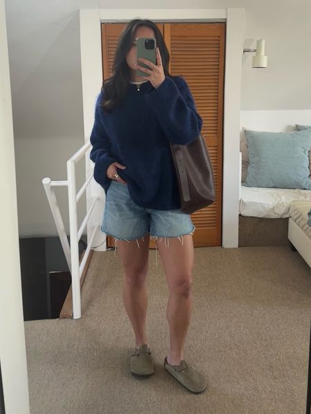 Sweater: size medium
Shorts: Zara mom shorts
